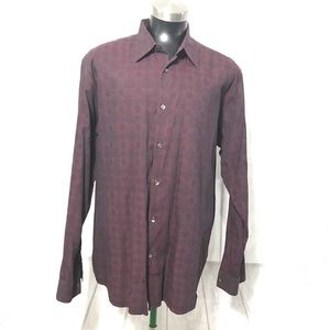 Boss Solid Cotton Dress Shirt Size xl #42